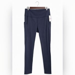 ZUTY Navy Blue High Rise Leggings w/ Side Pockets Size L
